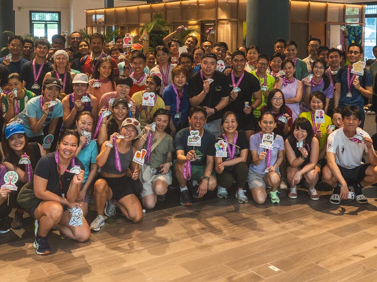 Frasers Hospitality staff after 10km walk for Ride & Ralk